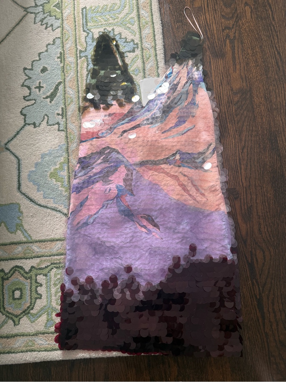 Emilio Pucci Pink Lavender Sequin Mini Skirt